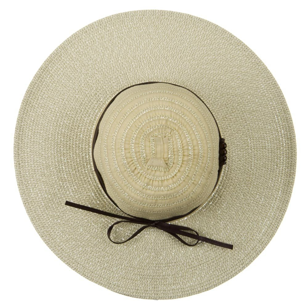 UPF 50+ Braider Ribbon Wide Flat Brim Hat
