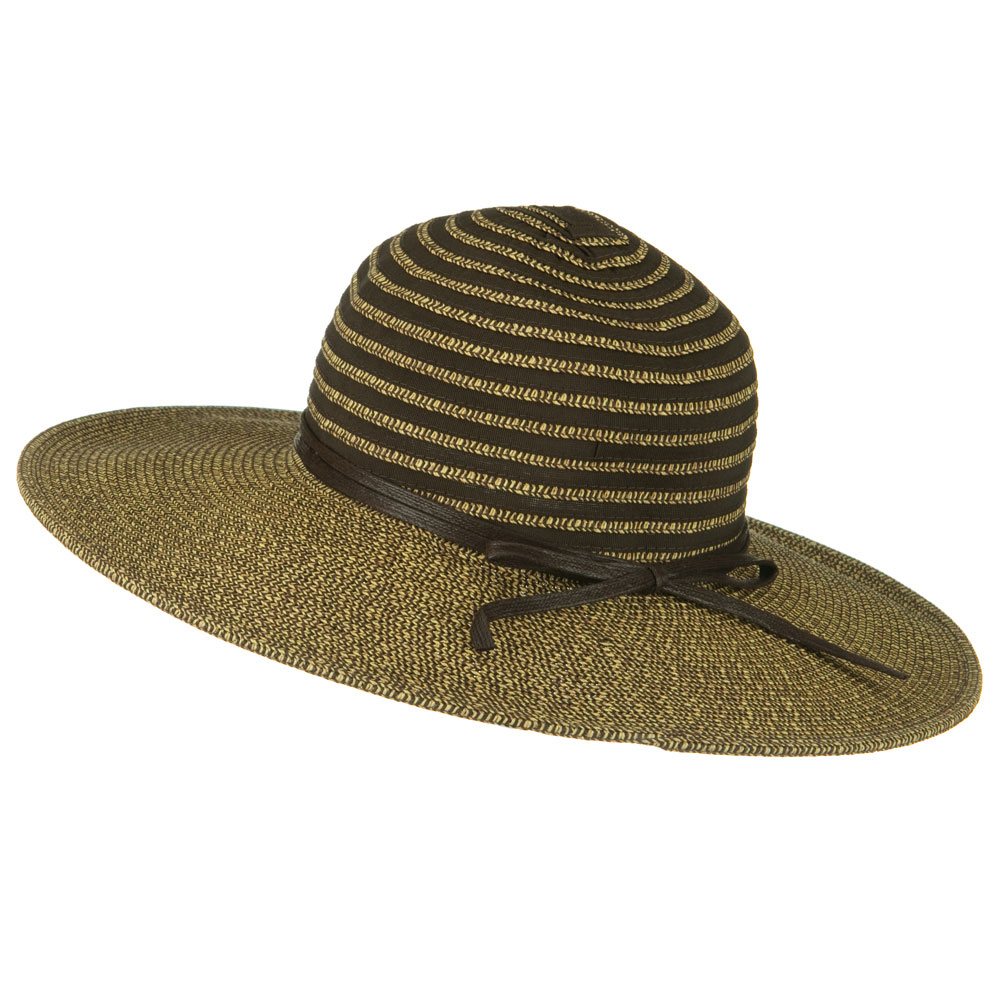 UPF 50+ Braider Ribbon Wide Flat Brim Hat