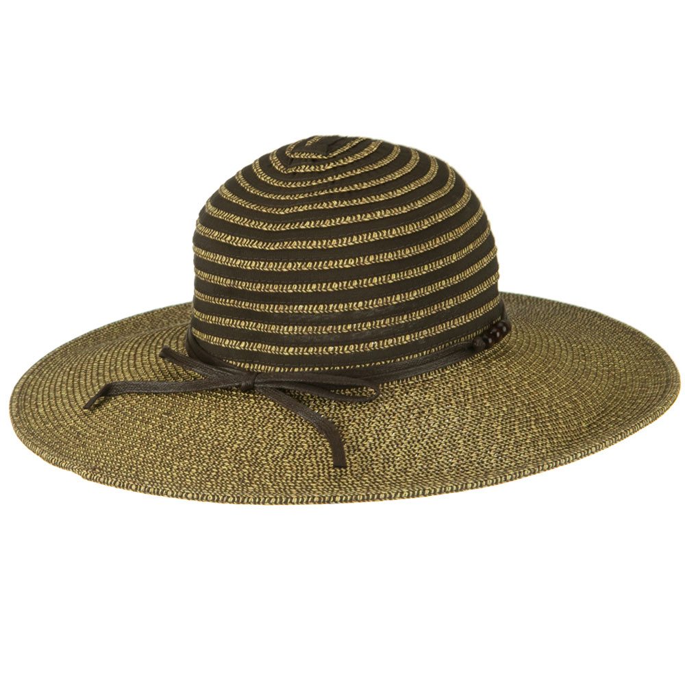 UPF 50+ Braider Ribbon Wide Flat Brim Hat