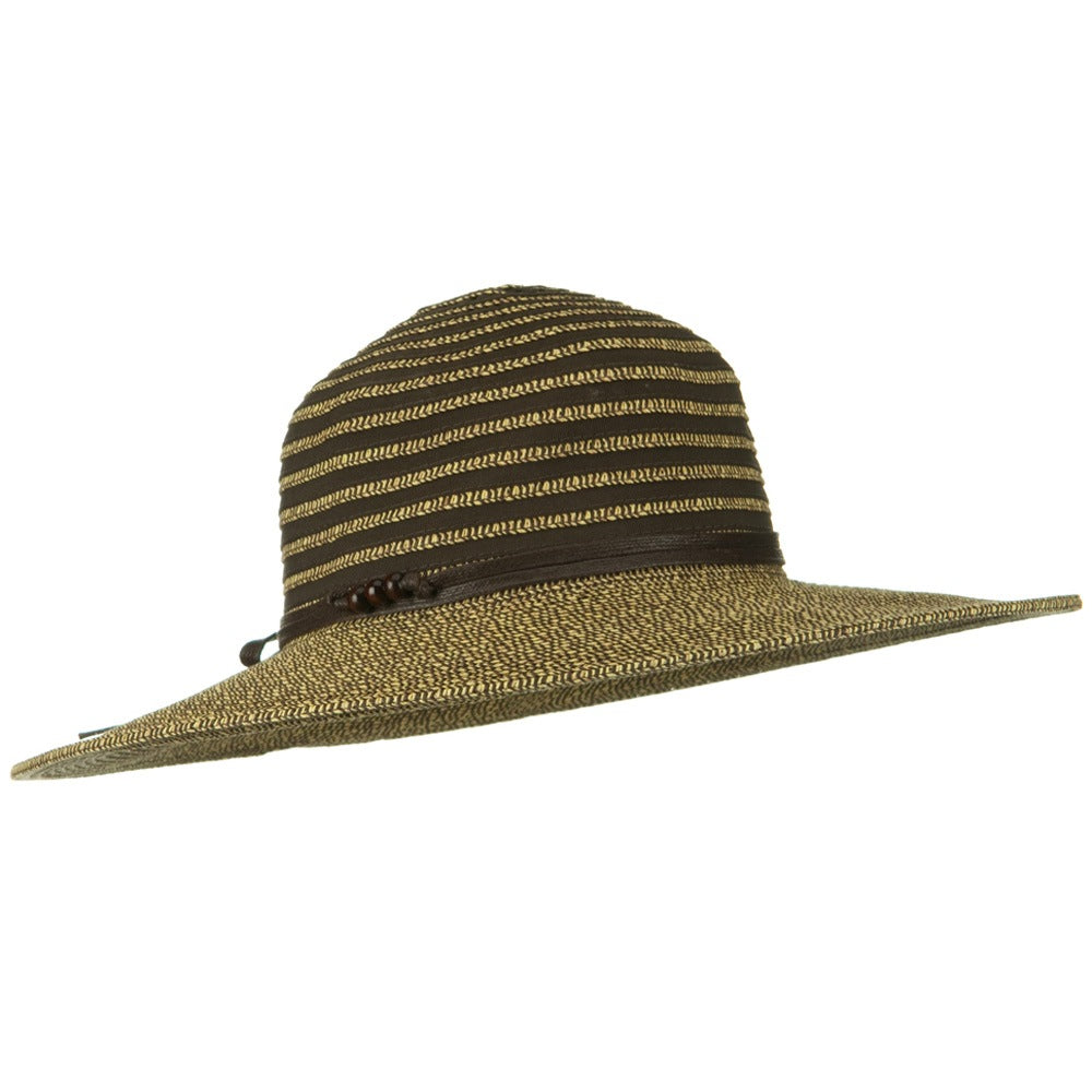 UPF 50+ Braider Ribbon Wide Flat Brim Hat