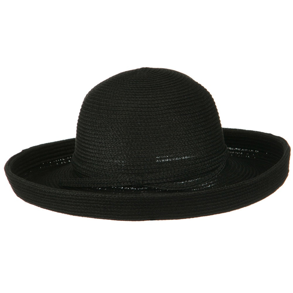 Sewn Braid Kettle Brim Ribbon Hat