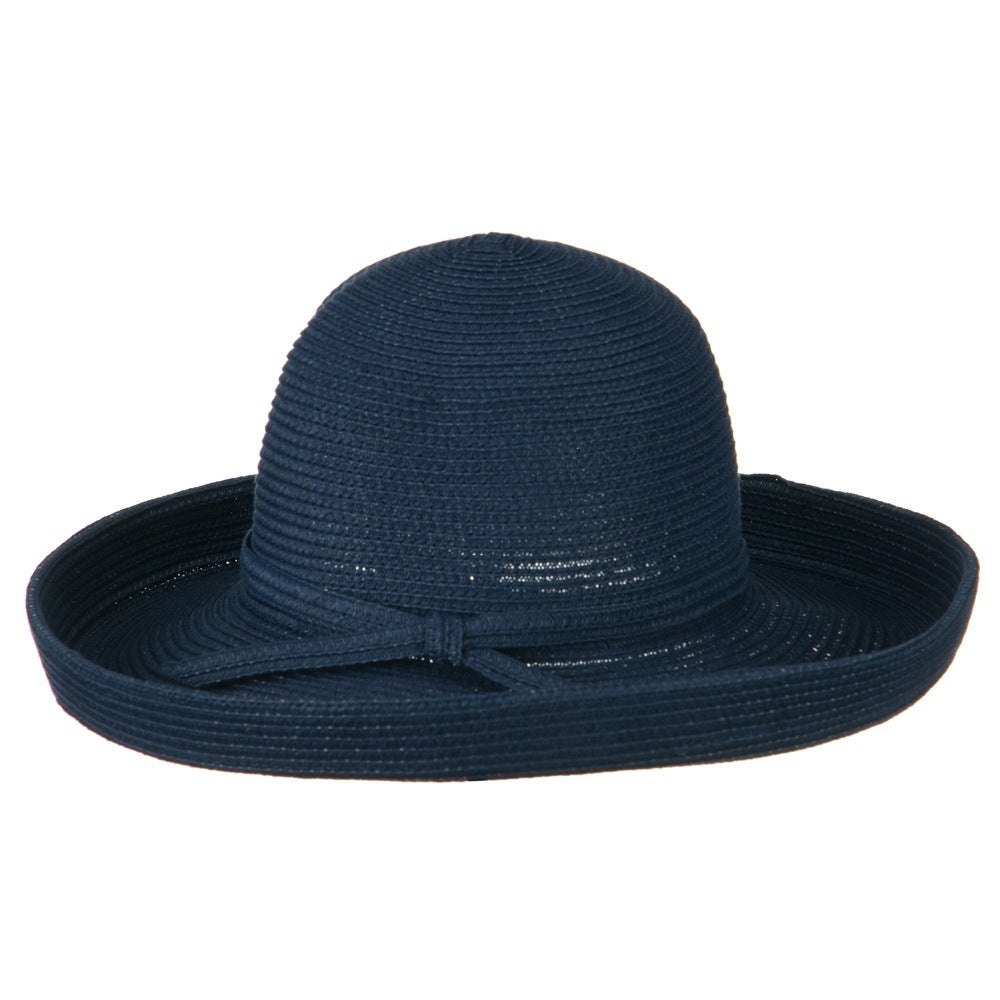 Sewn Braid Kettle Brim Ribbon Hat