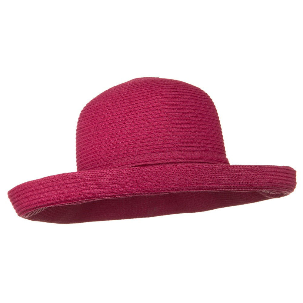 Sewn Braid Kettle Brim Ribbon Hat