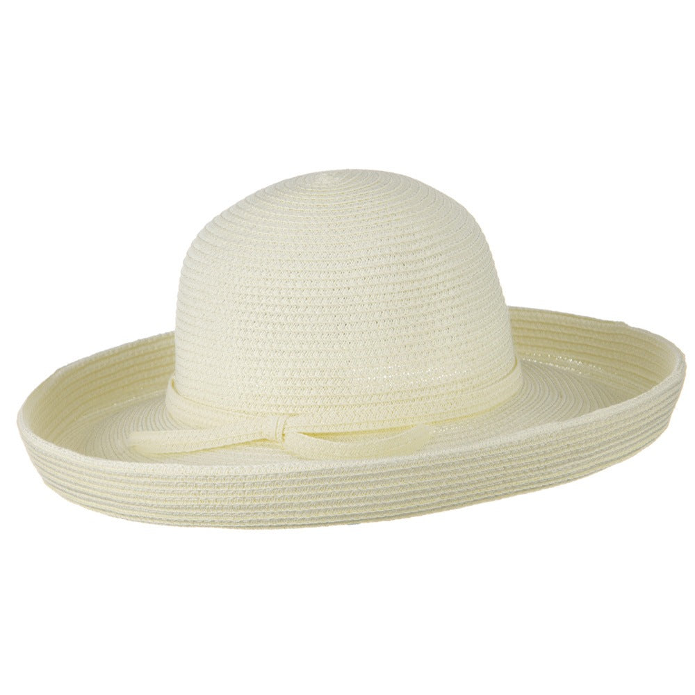 Sewn Braid Kettle Brim Ribbon Hat