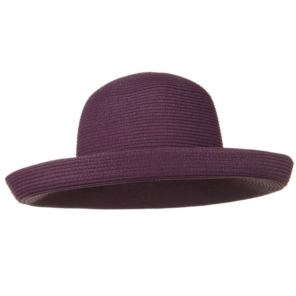 Sewn Braid Kettle Brim Ribbon Hat
