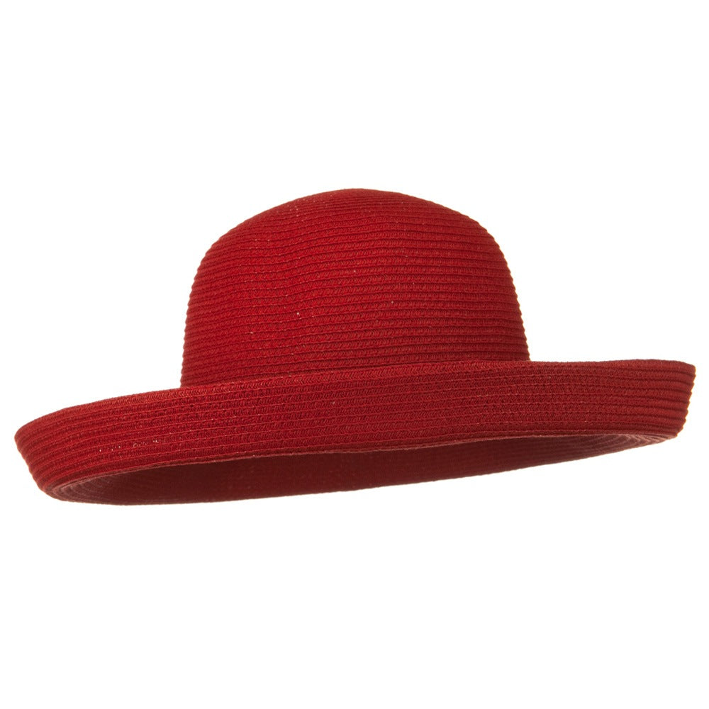 Sewn Braid Kettle Brim Ribbon Hat