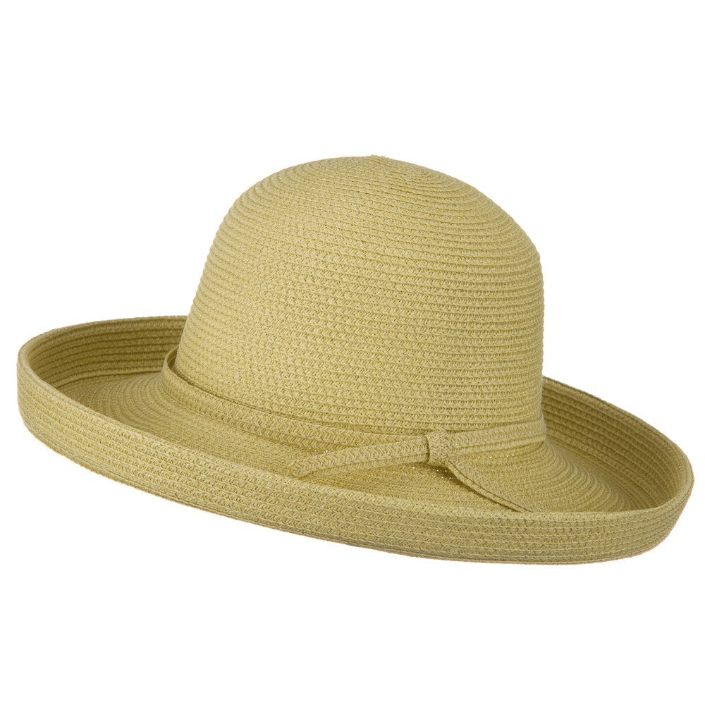 Sewn Braid Kettle Brim Ribbon Hat