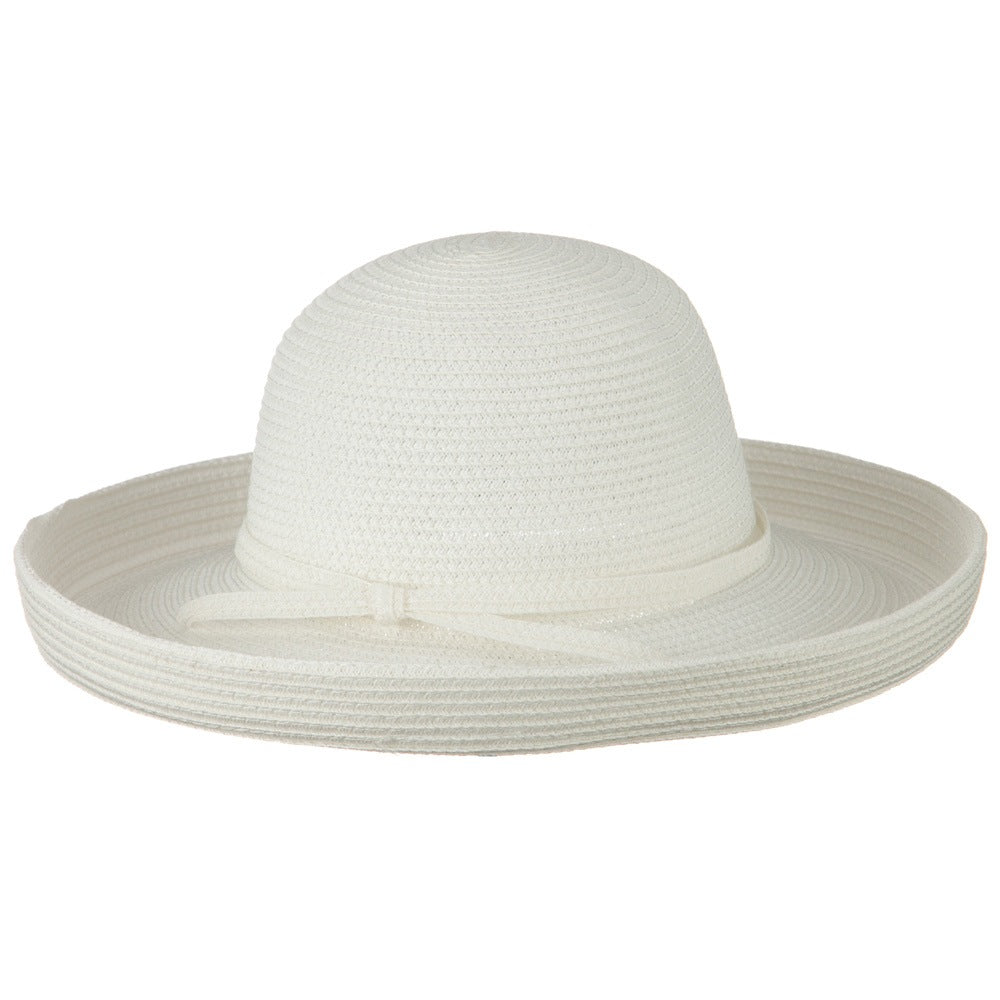 Sewn Braid Kettle Brim Ribbon Hat