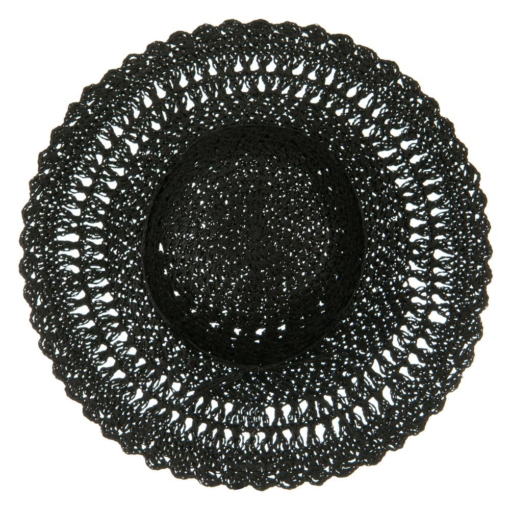 Toyo 5 Inch Flat Brim Fancy Crochet Hat