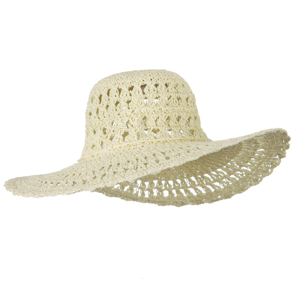 Toyo 5 Inch Flat Brim Fancy Crochet Hat