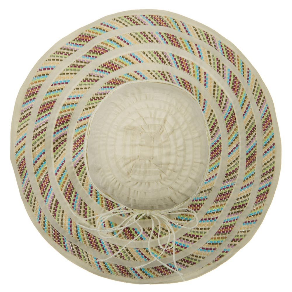 String Ribbon Braid 4 Inch Brim Hat