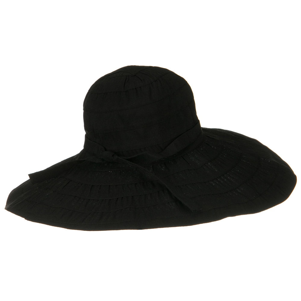 Packable and Crushable Ribbon 6 Inch Brim Hat