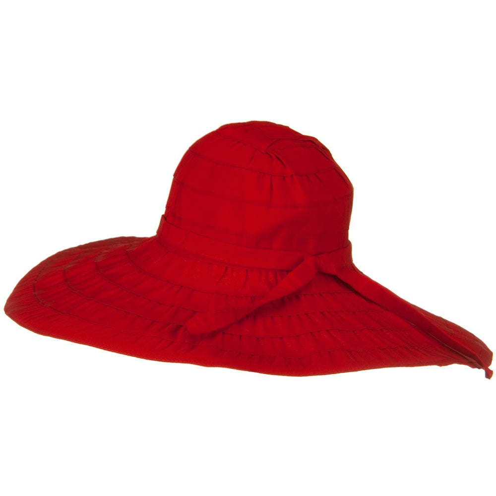 Packable and Crushable Ribbon 6 Inch Brim Hat