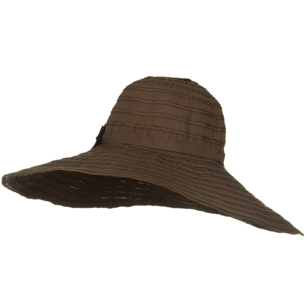 Ribbon Wide Brim Braid Self Tie Hat