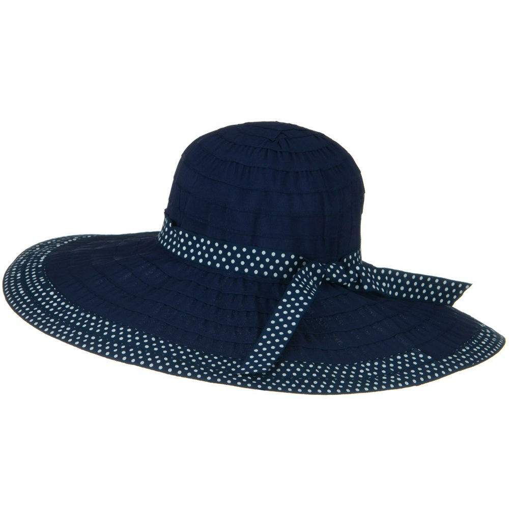 Polka Dot Sewn Braid Hat