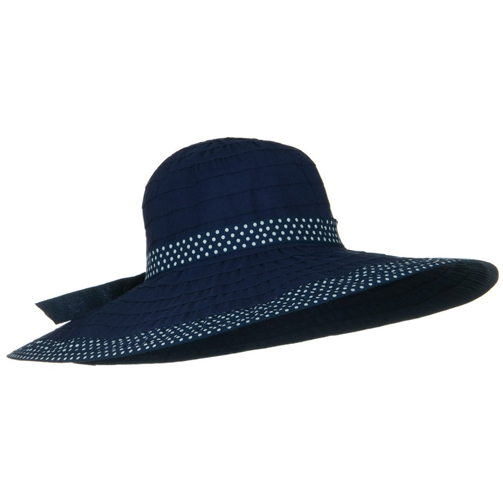 Polka Dot Sewn Braid Hat