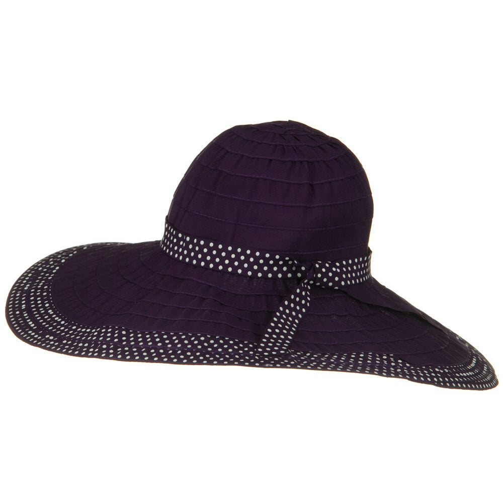 Polka Dot Sewn Braid Hat