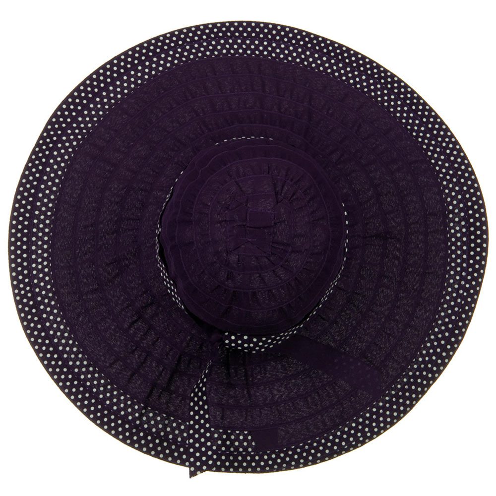 Polka Dot Sewn Braid Hat