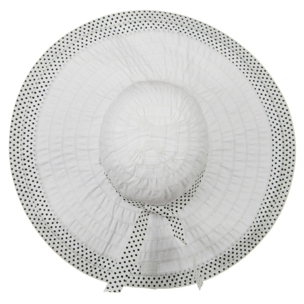 Polka Dot Sewn Braid Hat