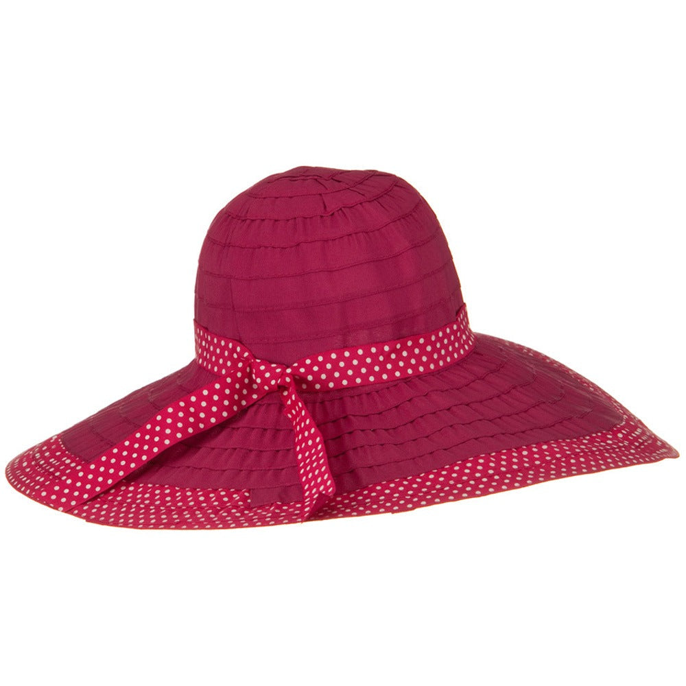 Polka Dot Sewn Braid Hat
