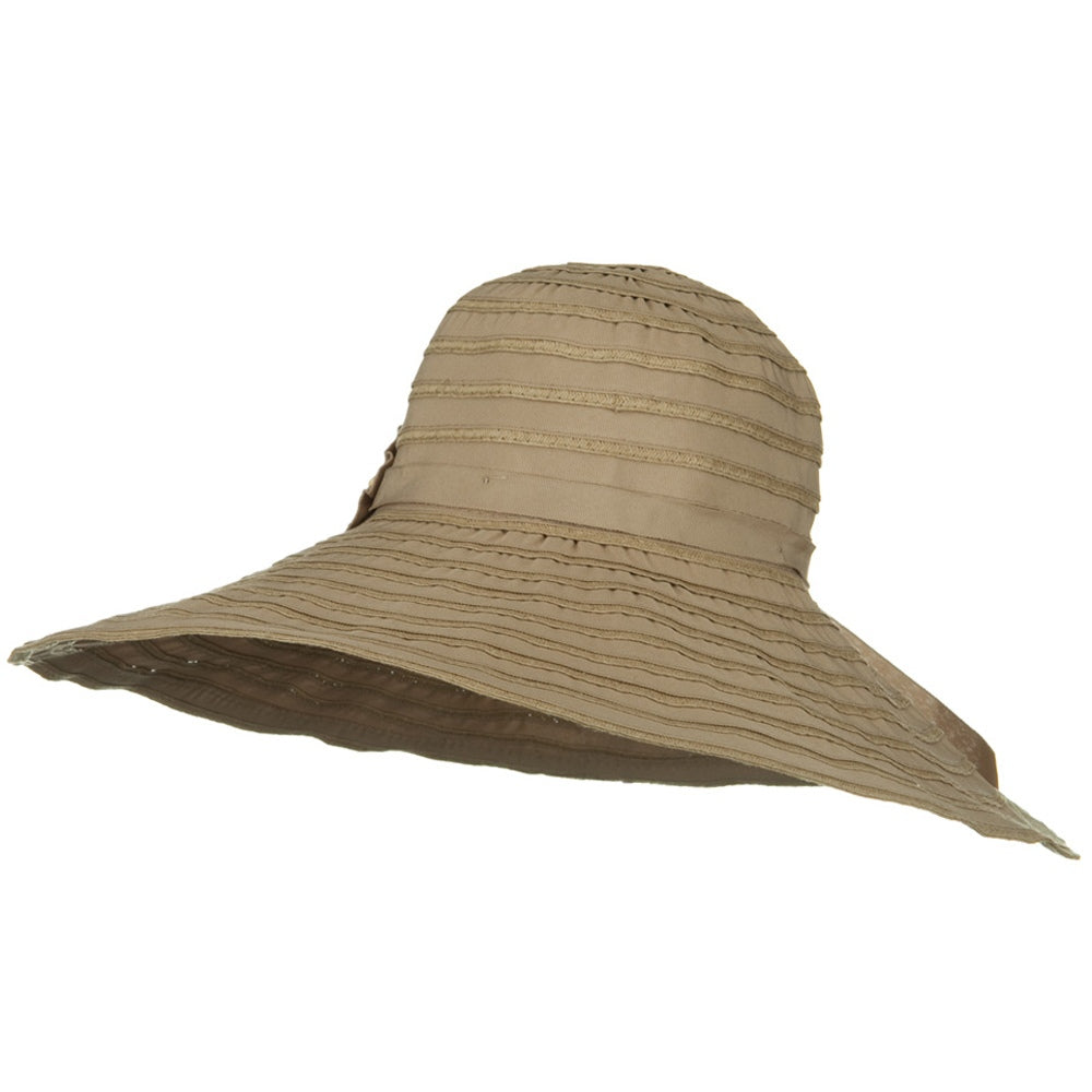 Ribbon Wide Brim Braid Self Tie Hat