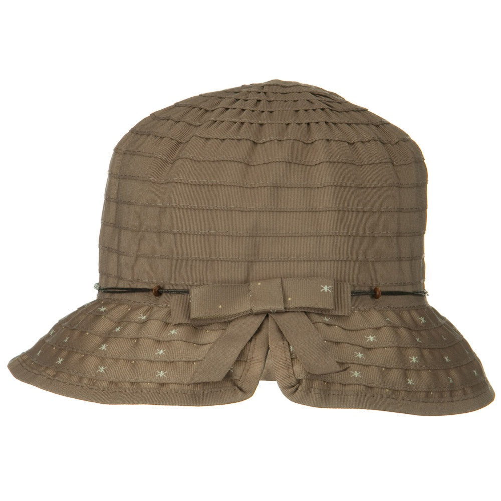 Sewn Ribbon Star Brim Bucket Hat