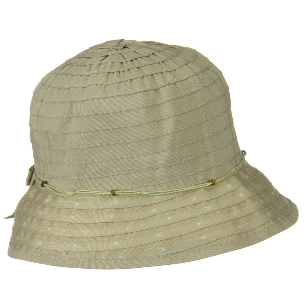 Sewn Ribbon Star Brim Bucket Hat