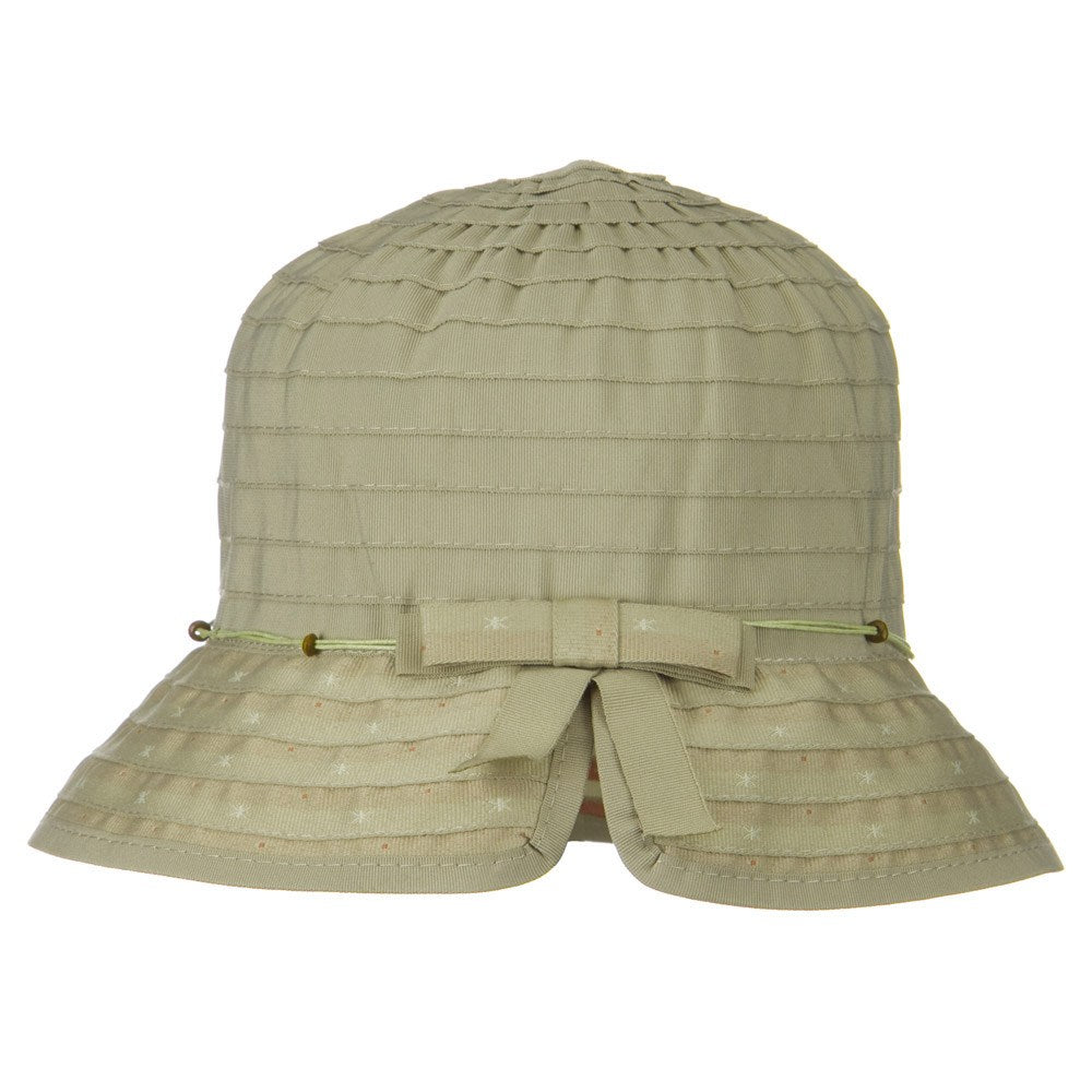 Sewn Ribbon Star Brim Bucket Hat