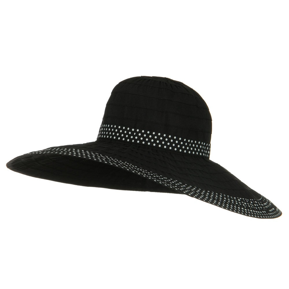 Polka Dot Sewn Braid Hat
