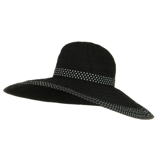 Polka Dot Sewn Braid Hat