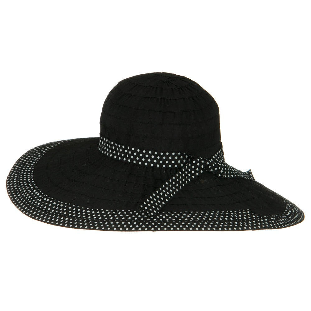Polka Dot Sewn Braid Hat