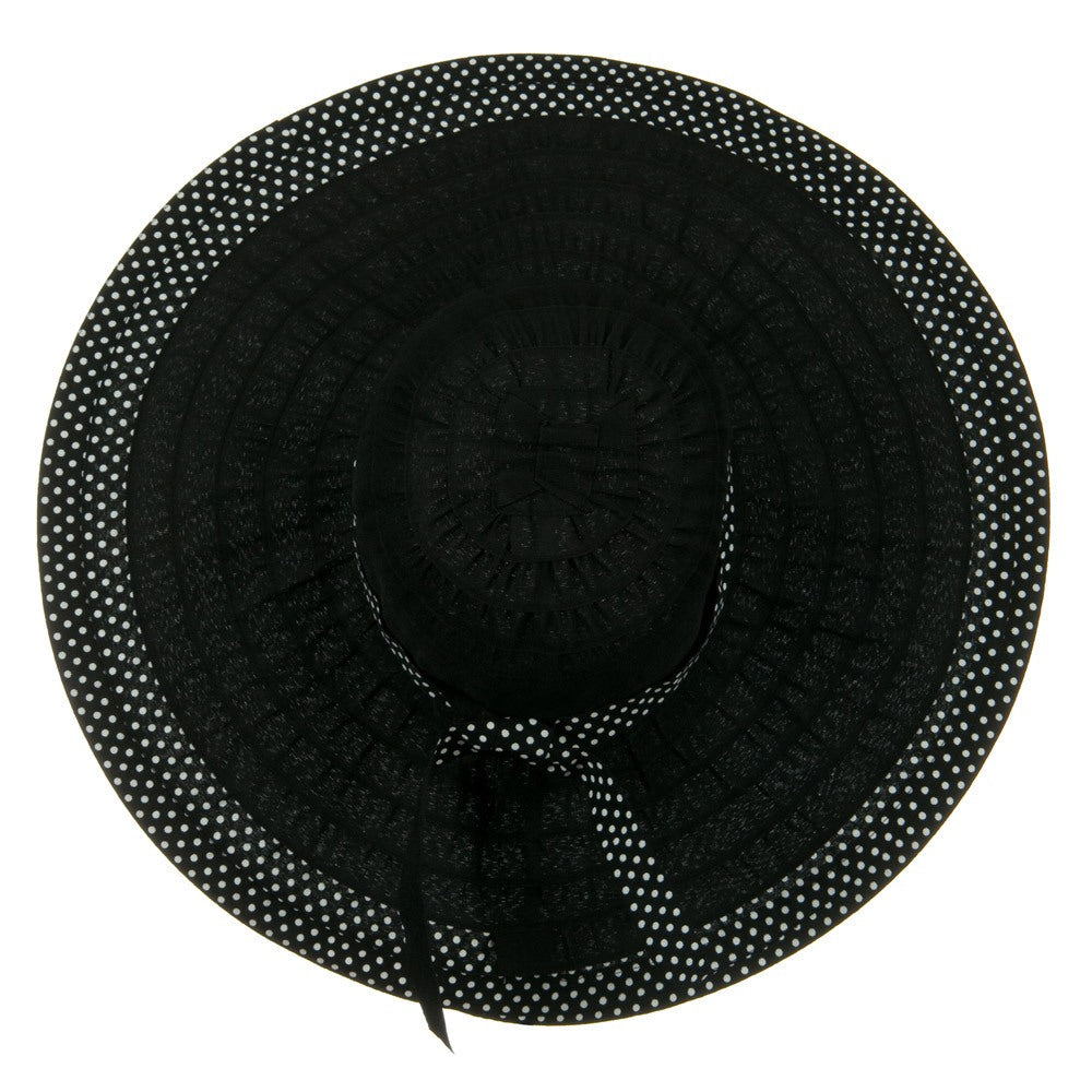 Polka Dot Sewn Braid Hat