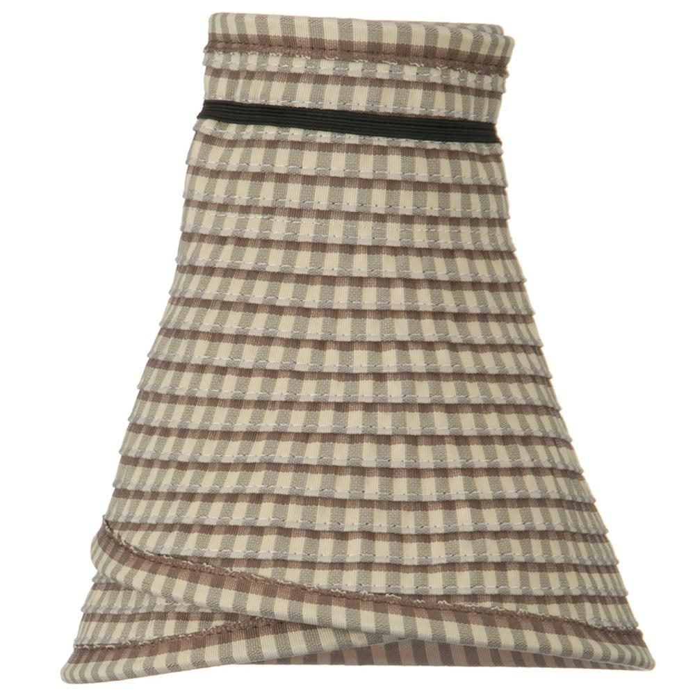 UPF 50+ Woman's Rolled Checkered Wide Brim Visor