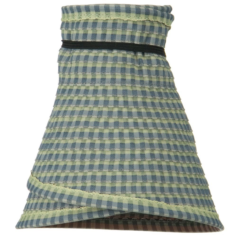 UPF 50+ Woman's Rolled Checkered Wide Brim Visor