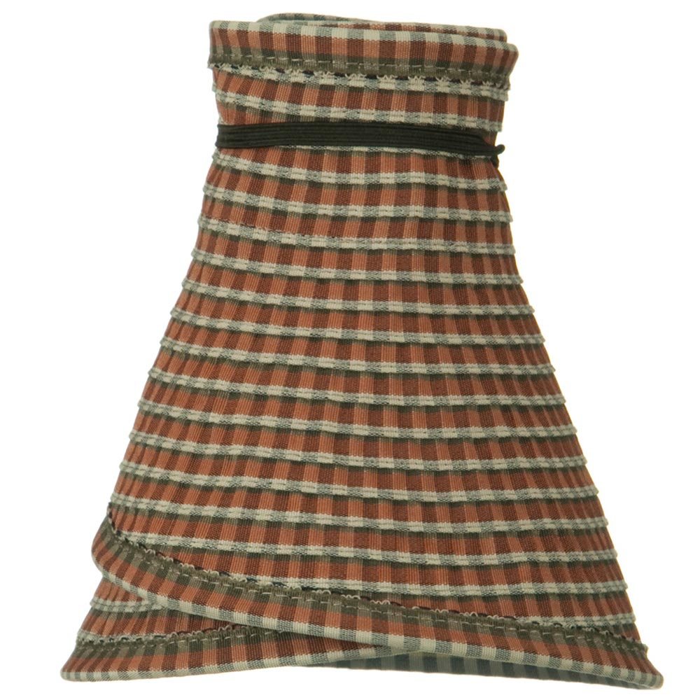 UPF 50+ Woman's Rolled Checkered Wide Brim Visor