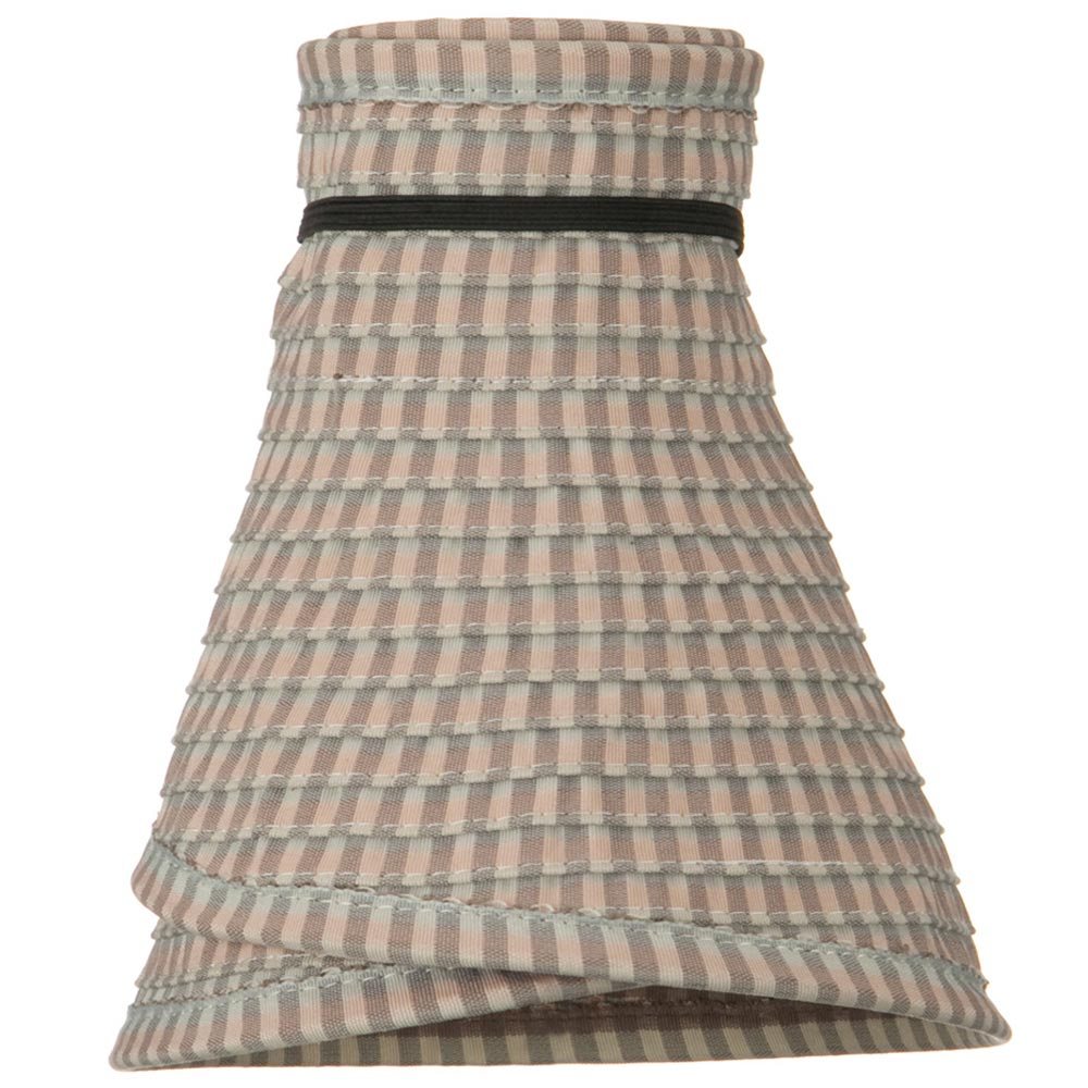 UPF 50+ Woman's Rolled Checkered Wide Brim Visor