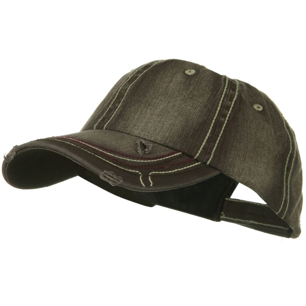 Low Profile Heavy Wash New Herringbone Distressed Cap