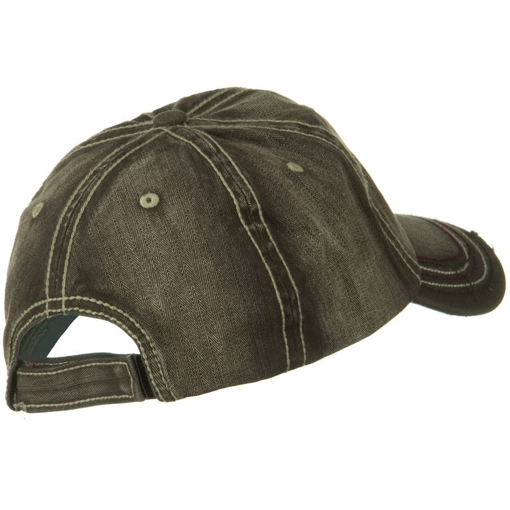 Low Profile Heavy Wash New Herringbone Distressed Cap