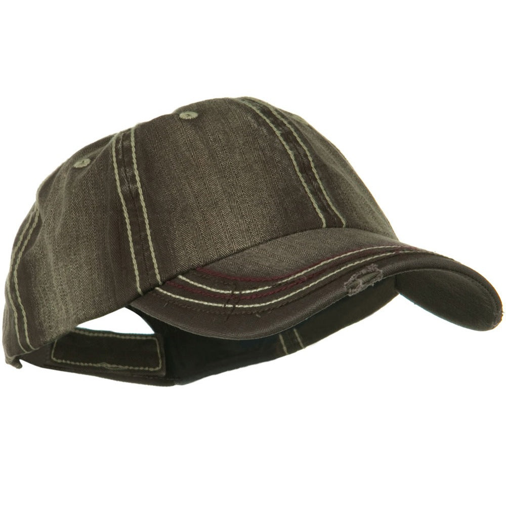 Low Profile Heavy Wash New Herringbone Distressed Cap