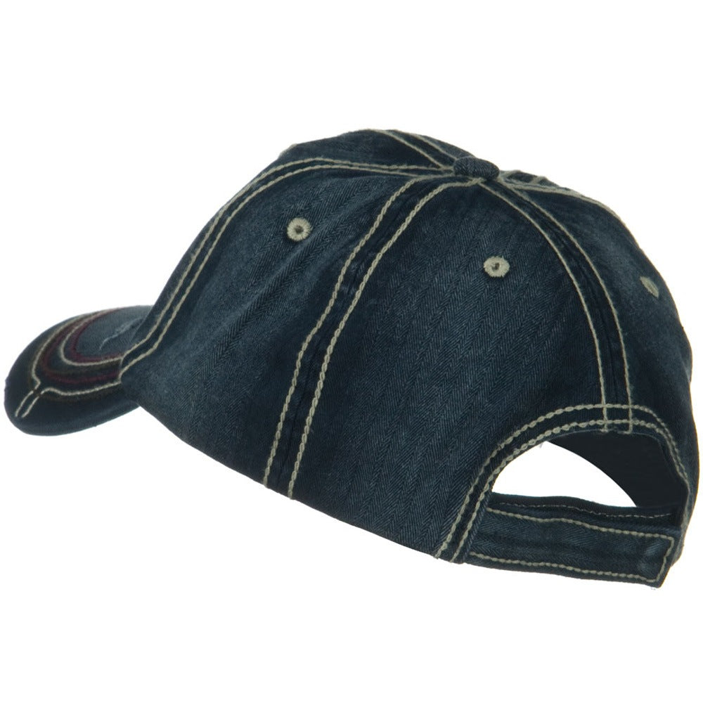 Low Profile Heavy Wash New Herringbone Distressed Cap