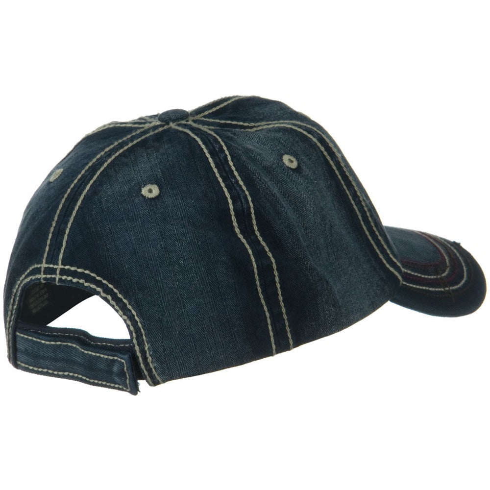 Low Profile Heavy Wash New Herringbone Distressed Cap
