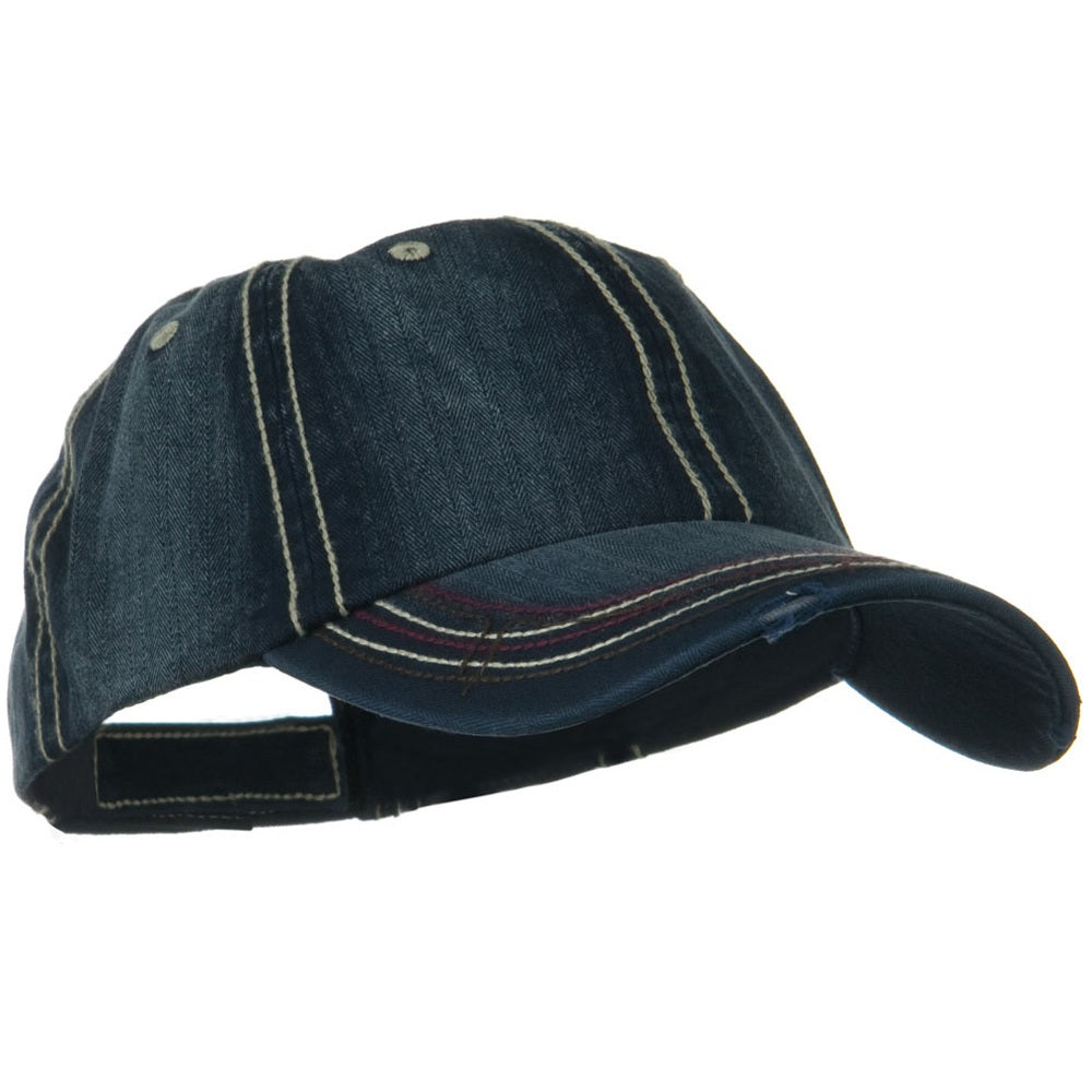 Low Profile Heavy Wash New Herringbone Distressed Cap