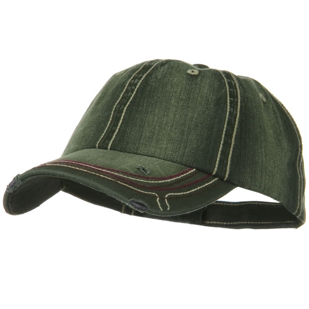 Low Profile Heavy Wash New Herringbone Distressed Cap