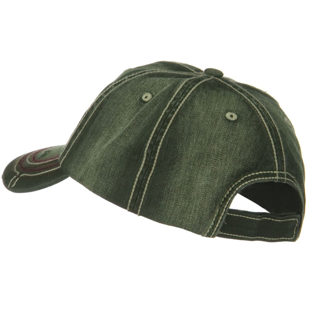 Low Profile Heavy Wash New Herringbone Distressed Cap