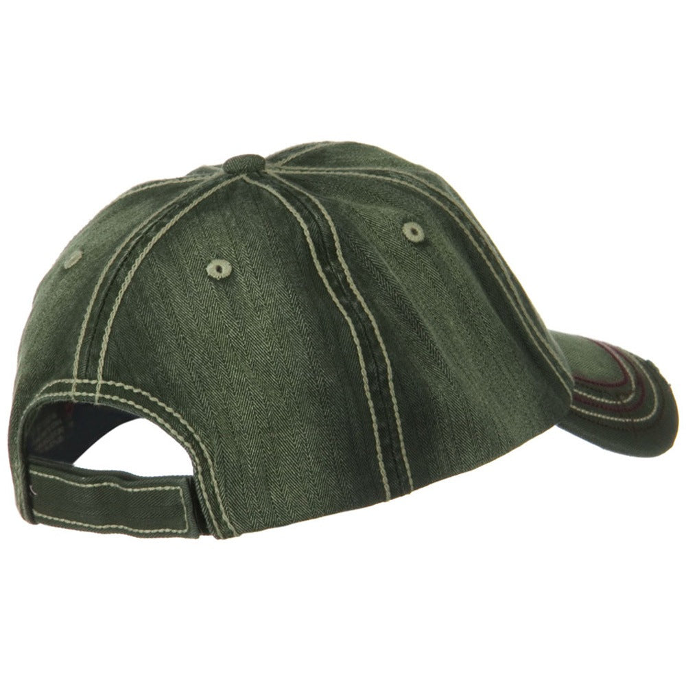 Low Profile Heavy Wash New Herringbone Distressed Cap