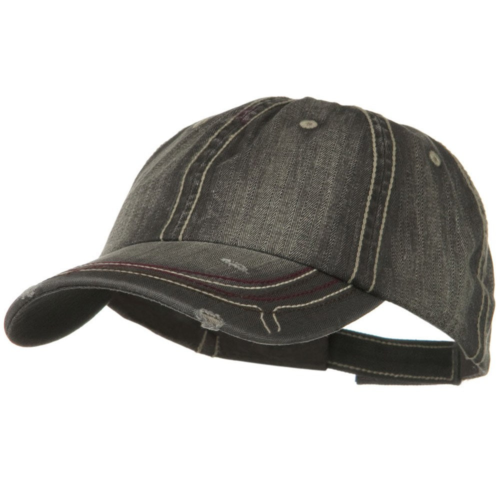 Low Profile Heavy Wash New Herringbone Distressed Cap