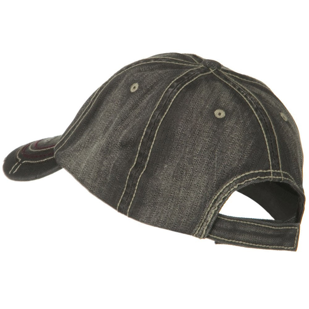 Low Profile Heavy Wash New Herringbone Distressed Cap