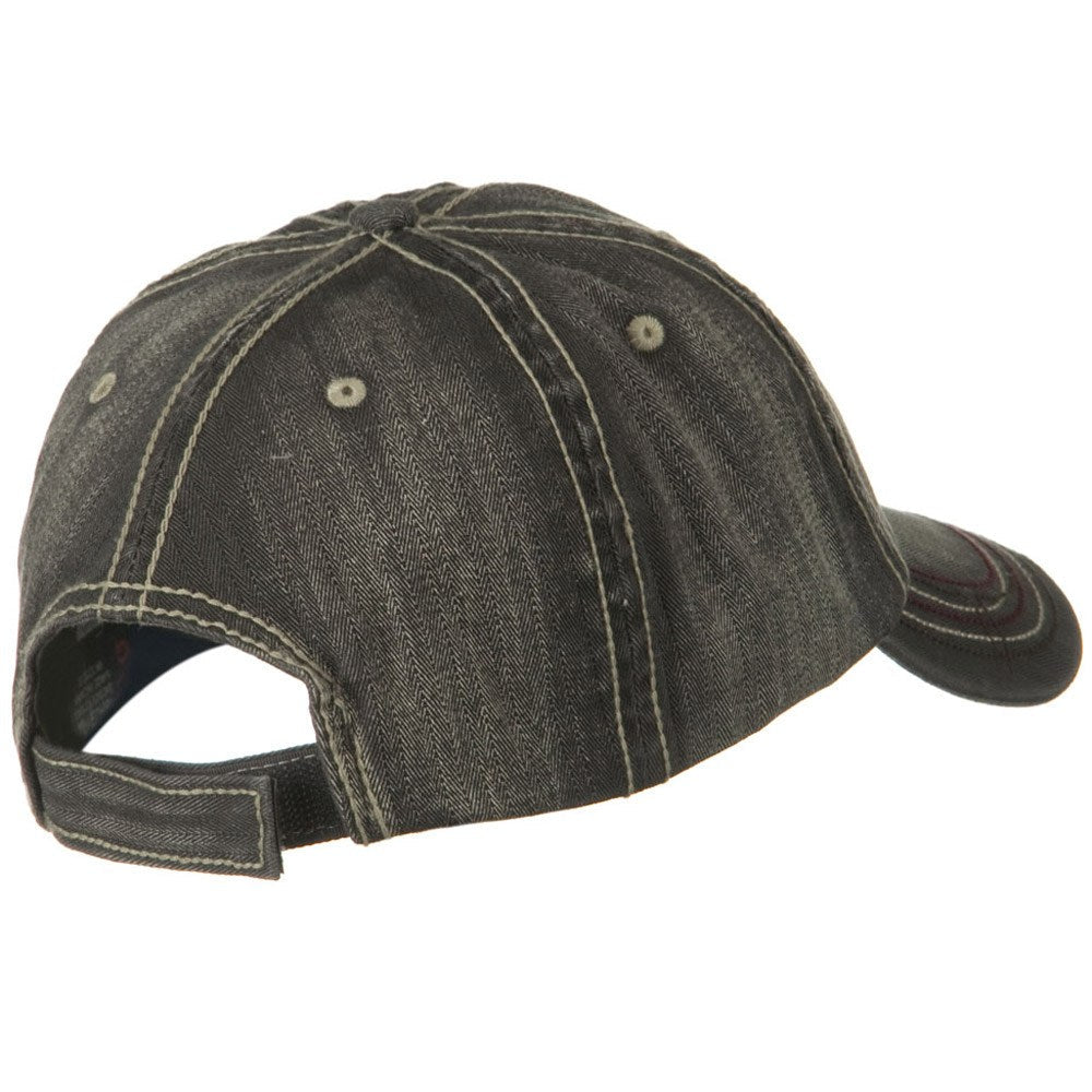 Low Profile Heavy Wash New Herringbone Distressed Cap