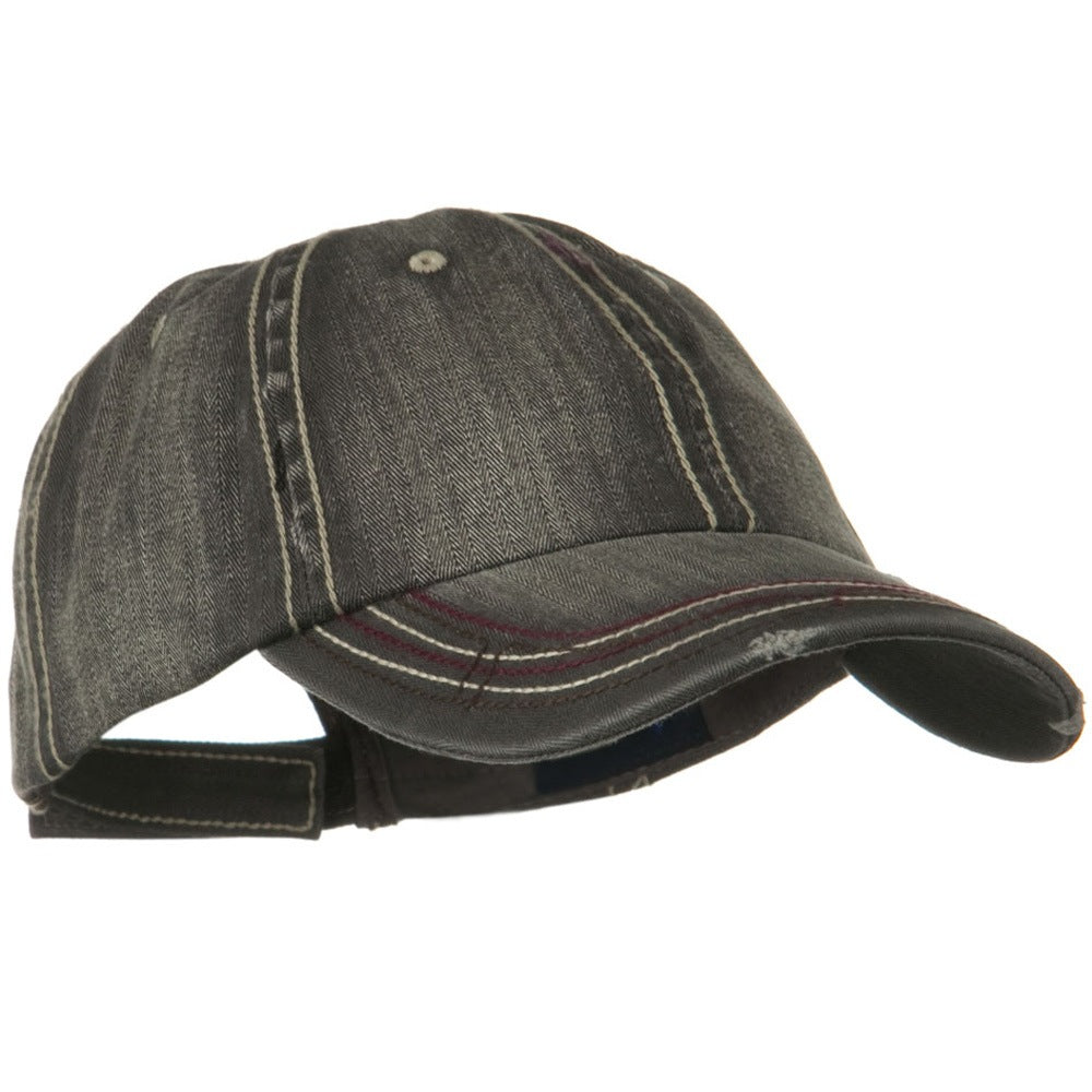 Low Profile Heavy Wash New Herringbone Distressed Cap