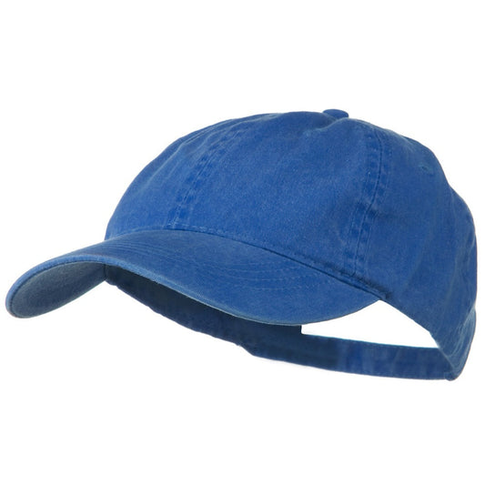 Washed Solid Pigment Dyed Cotton Twill Brass Buckle Cap